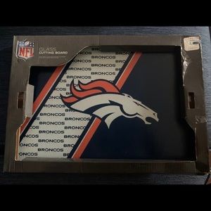 Denver Broncos Glass Cutting Board